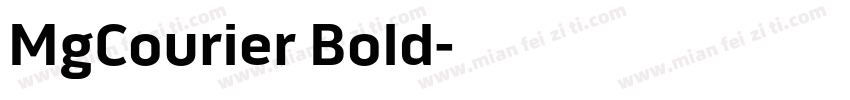 MgCourier Bold字体转换